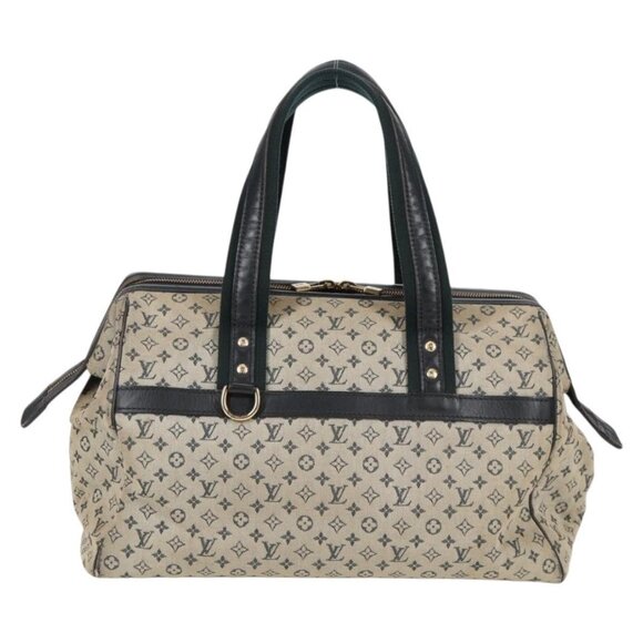 LOUIS VUITTON Monogram Mini Josephine GM Hand Bag Blue LV Auth - Picture 2 of 16